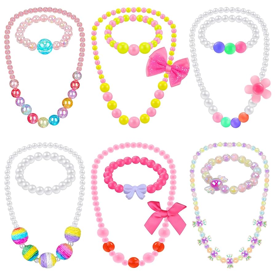 Amazon.com: Sumind 6 Sets Toddler Jewelry for Little Girls